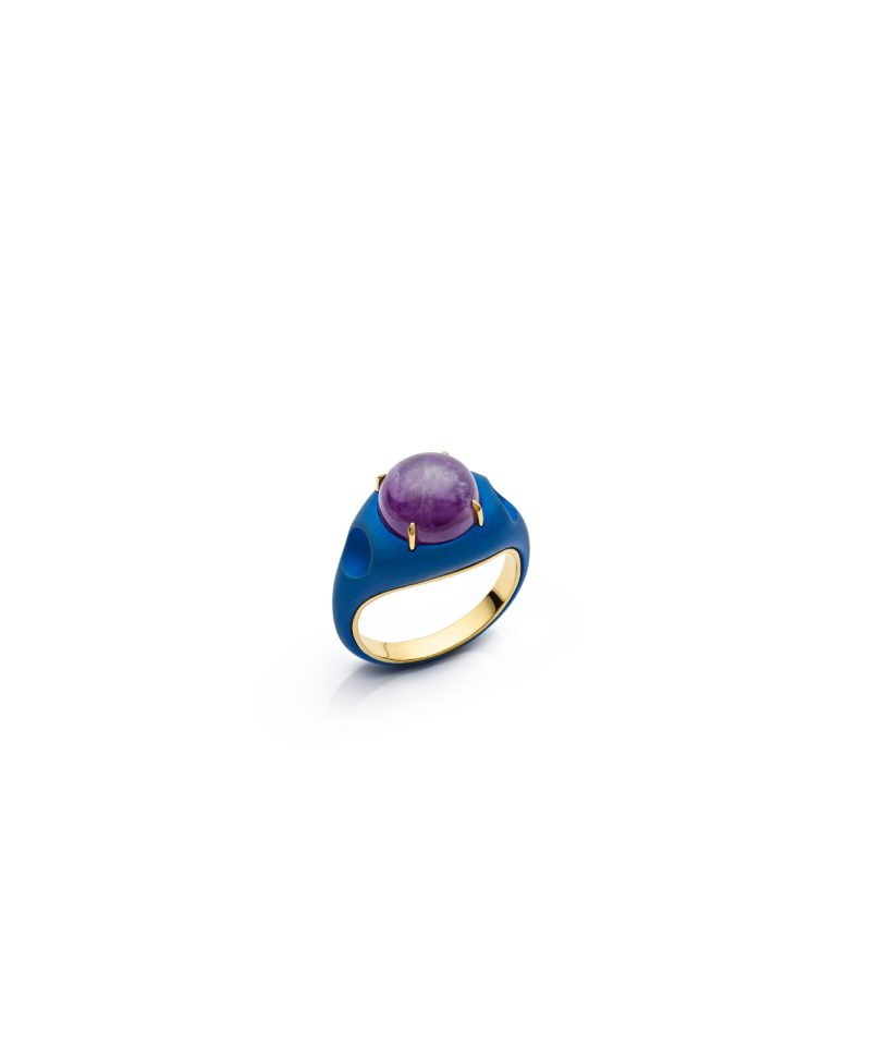 Radiance Nocturnal Blue Cloud Amethyst Ring