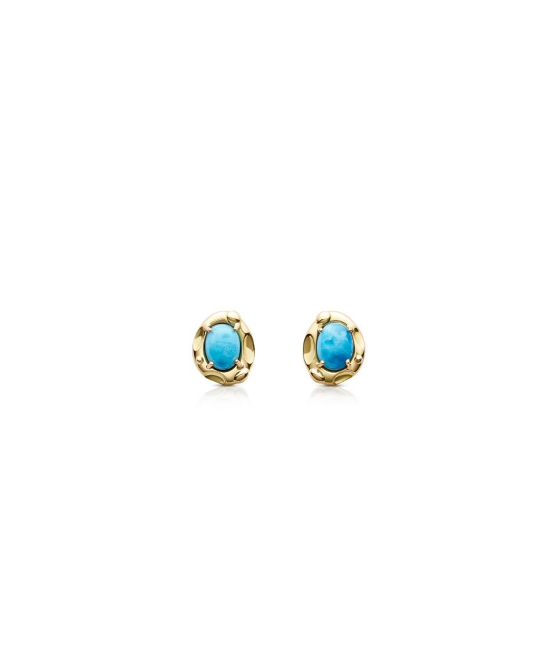 Radiance Larimar Studs in 18k gold