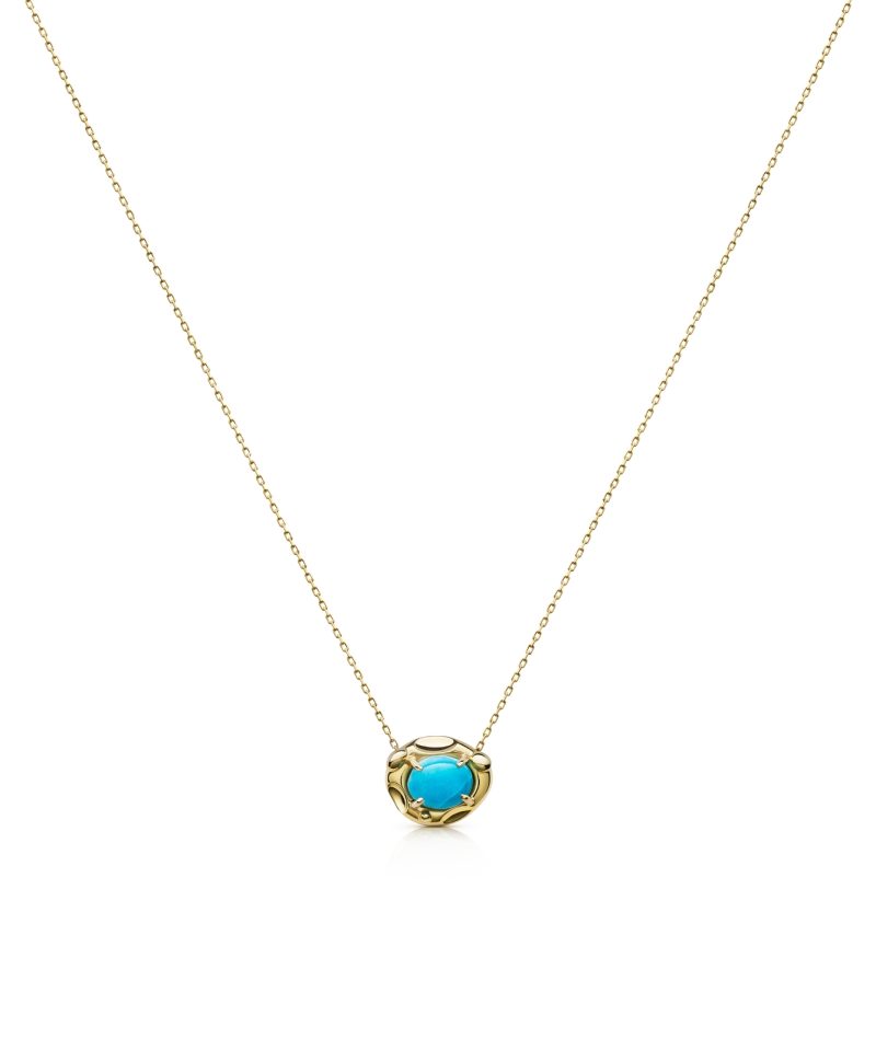 Radiance Larimar Pendant in 18k yellow gold