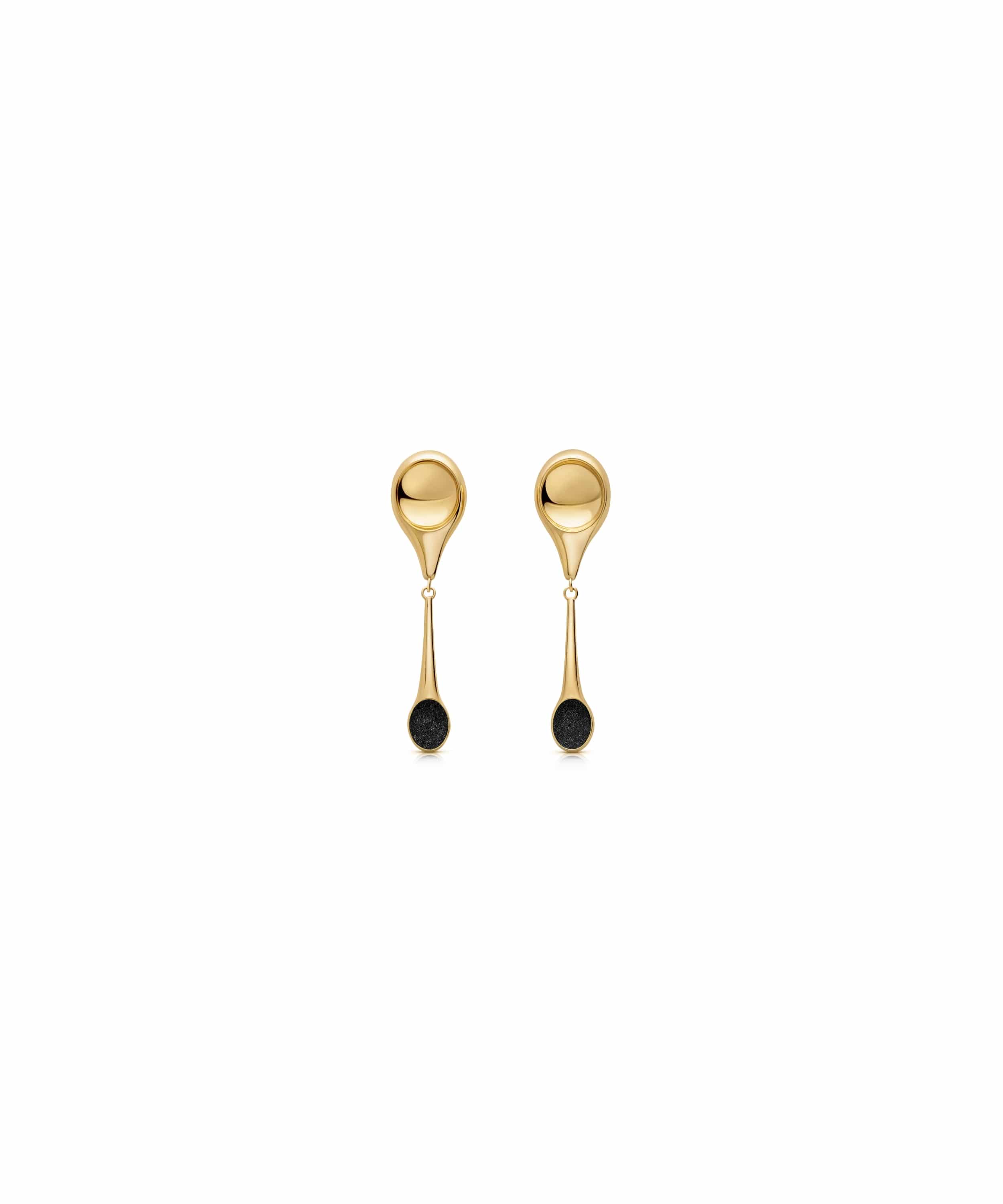 MVBEU-A1-GTB-Beuo-Stem-Earrings-Gold-Throne-Black Stem Earrings - Image 1