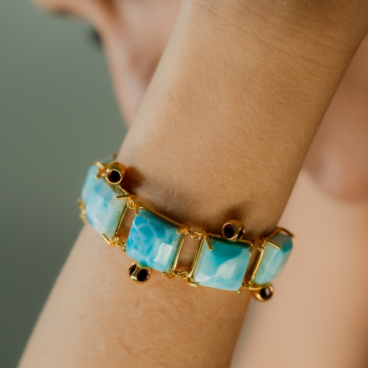 MVDUE-C1-G Duet Larimar Bracelet - Imagen 1