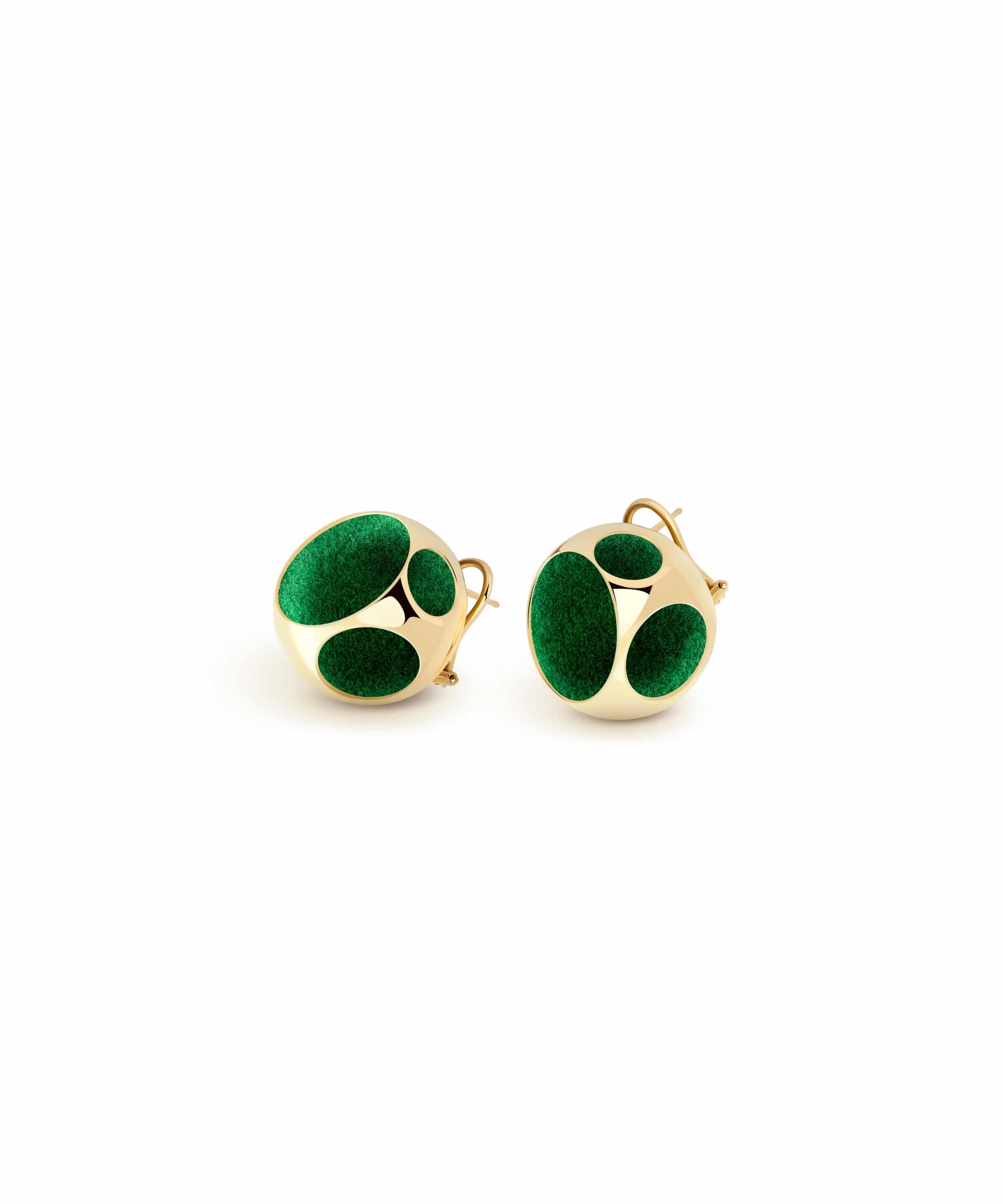 MVHUR-A2-GJG-Maxi Sphere Studs-Gold Jazzy Green Maxi Sphere Studs - Image 1