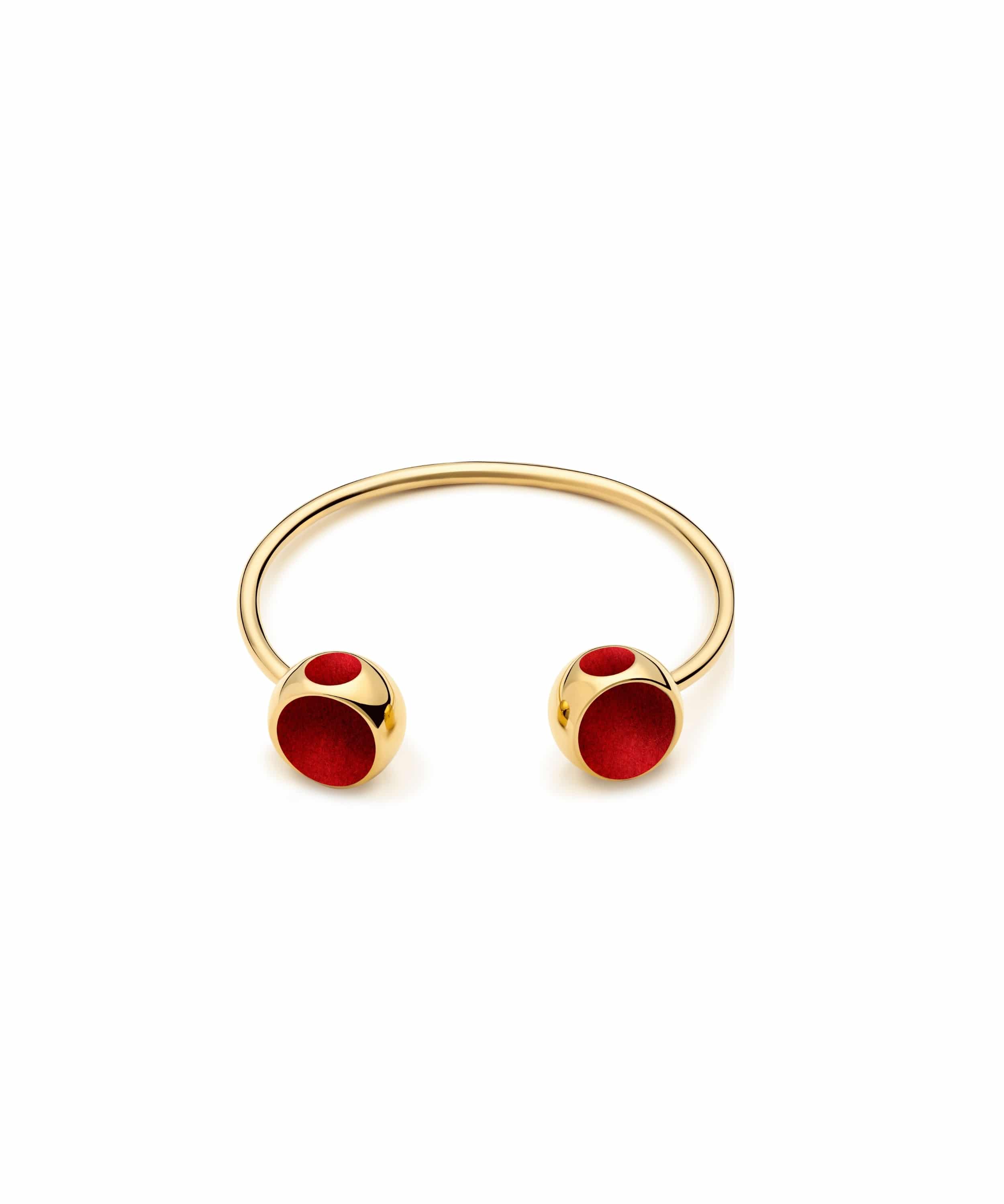 MVHUR-C2-GDR-Deuce Bagle-Gold Dote Red Deuce Bangle - Image 1