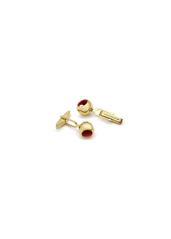 Petite Cufflink in 925 sterling silver with 18k gold plating