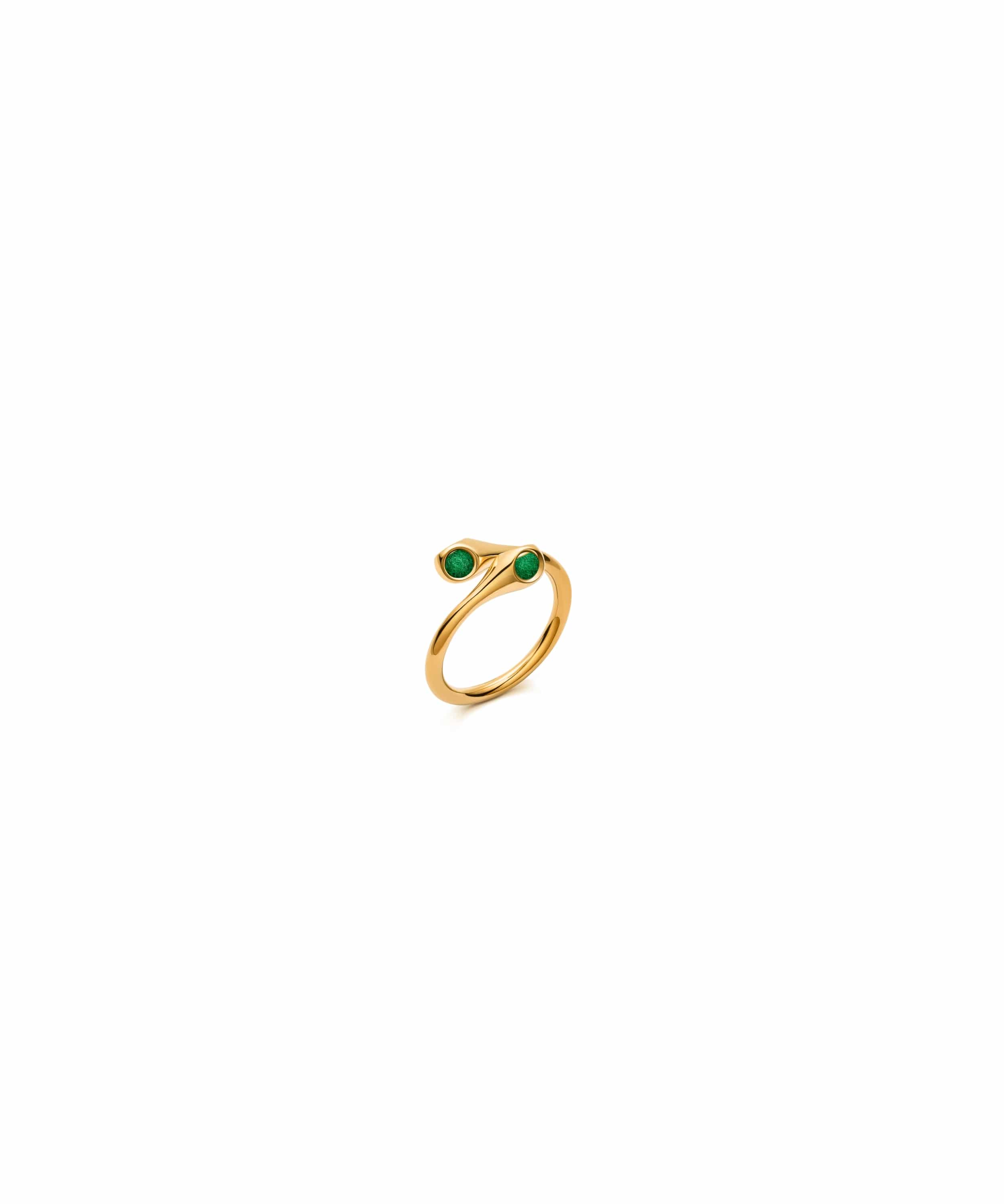 MVILU-D1-GJG-ILUEM-Core-Ring-Gold-Jazzy-Green Core Ring - Image 1