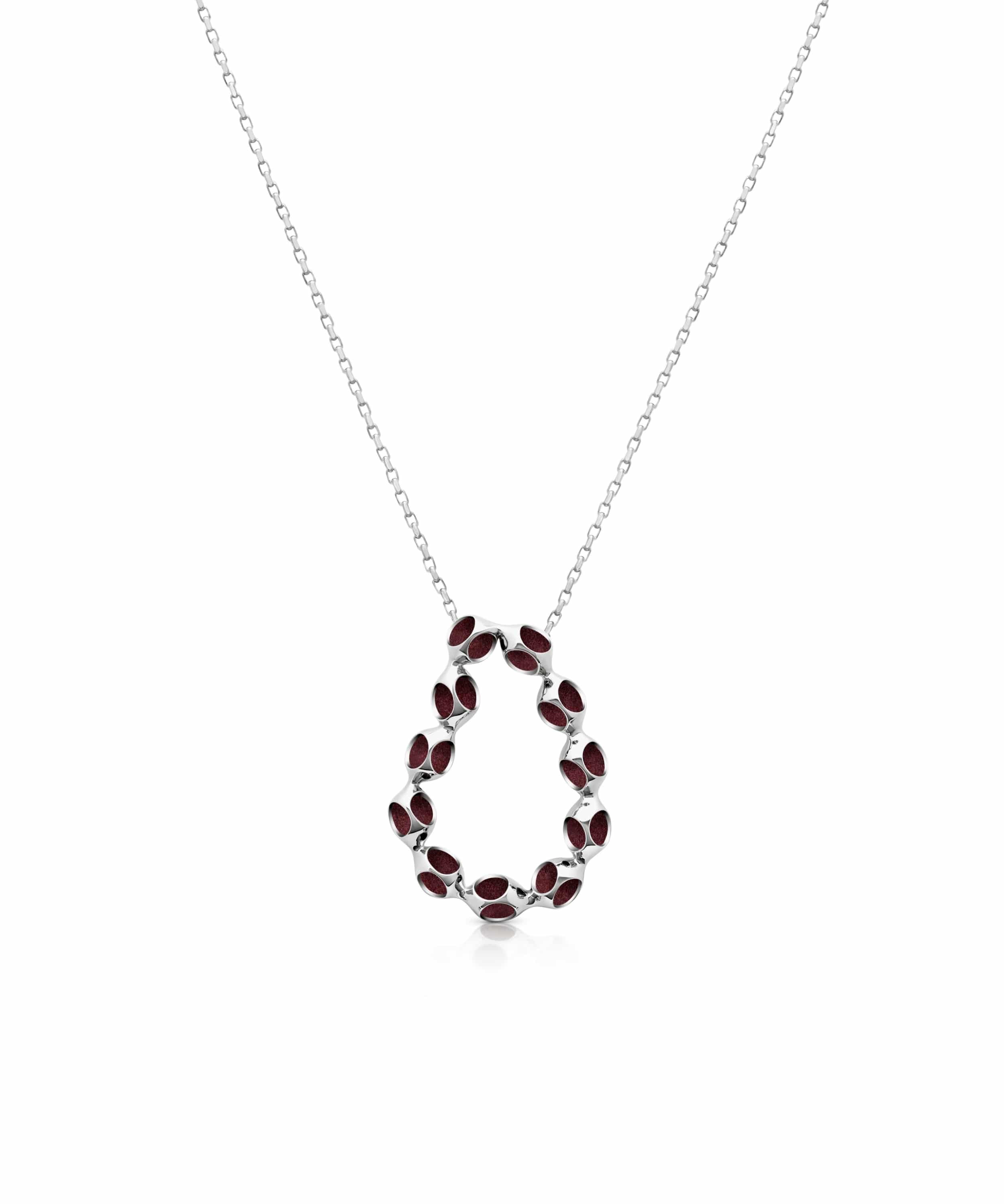 MVNO-B1-SBB-Nova Whimsical Pendant-Silver Blazzing Burgundy Whimsical Pendant - Image 1
