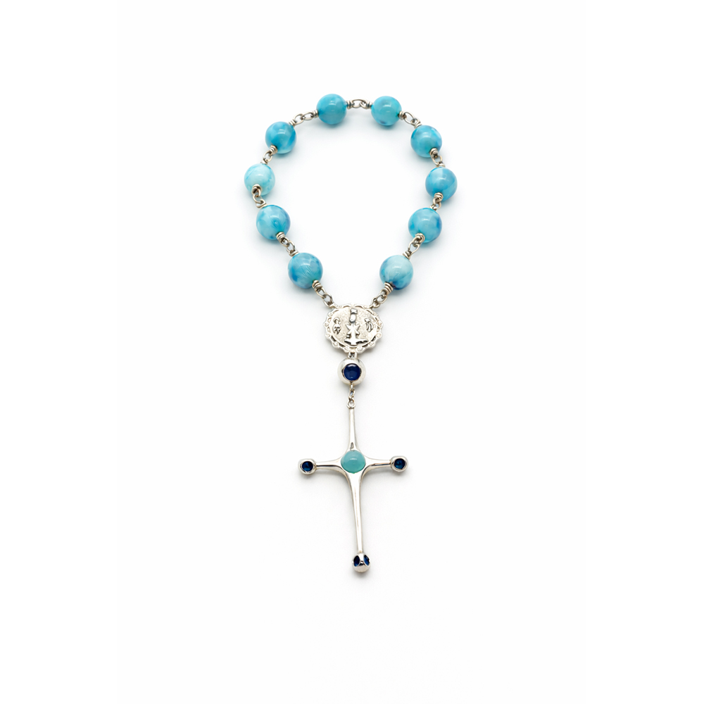 MVRD-L2-S copy Larimar Decade Rosary - Image 1