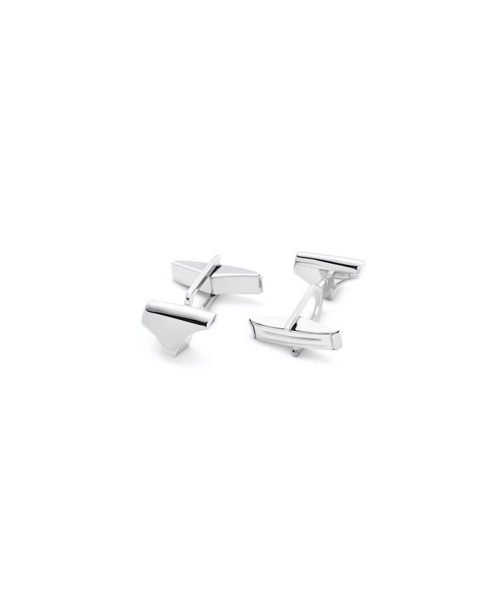 Shiva themed silver cufflinks for men's formal wear.