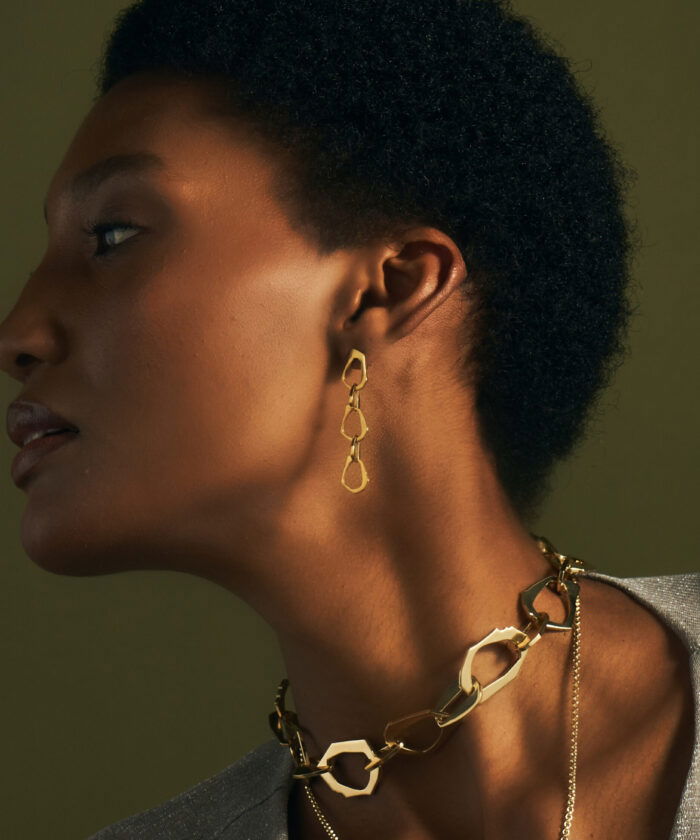 Hair, earrings, and jewelry — perfect for trendsetters. Unique statement earrings add a sophisticated touch to any look.