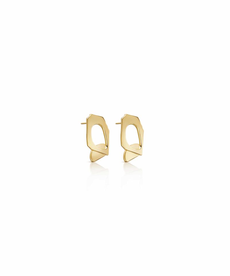 Union Stud Earrings in 925 sterling silver with 18k gold plating