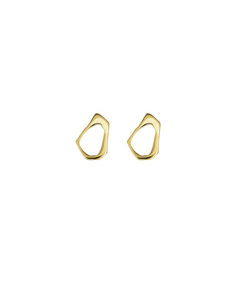 Union Midi Stud Earrings in 925 sterling silver with 18k gold plating