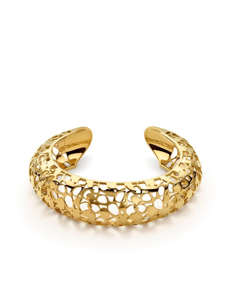 Heritage Cuff in 925 sterling silver with 18k gold plating