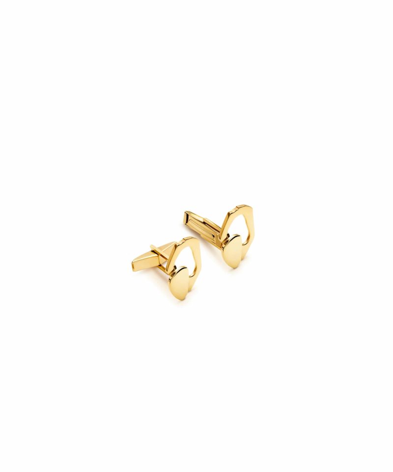 Union Front Cufflink in 925 sterling silver with 18k gold plating