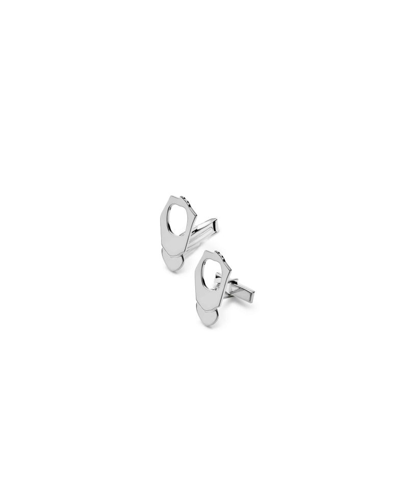 Union Back Cufflink in 925 sterling silver with platinum plating