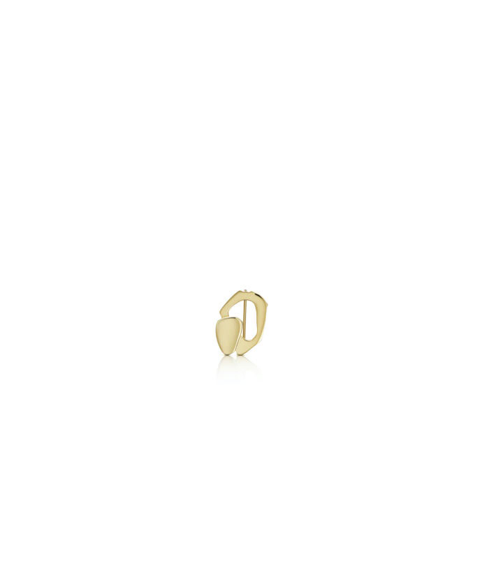 Gold jewelry pin with sleek, modern design for stylish accessories.
