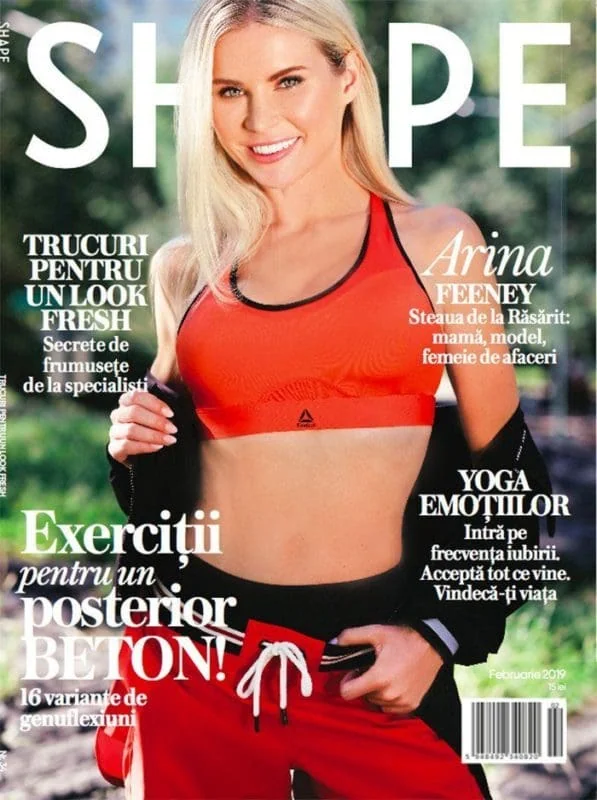 Vibrant fitness model Monica Varela in colorful athletic wear outdoors.