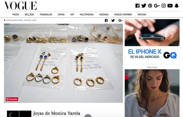 Elegant jewelry by Monica Varela showcased for fashion lovers.