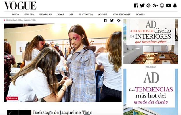 Stunning Monica Varela posing at Vogue Mexico fashion event spotlighting contemporary style and elegance.