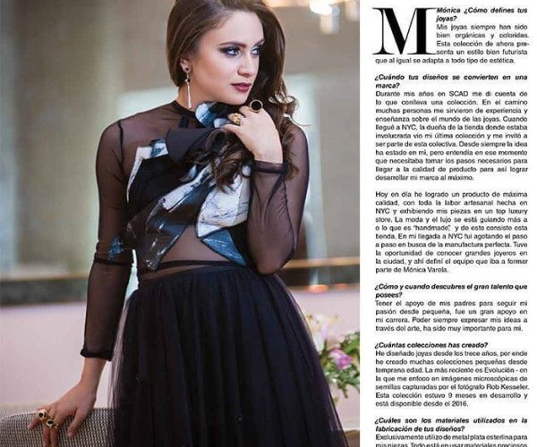 First Class Magazine article on Monica Varela