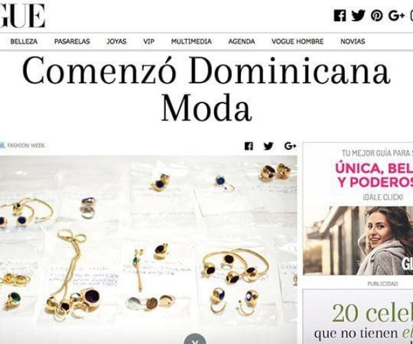 Vogue Mexico article on Dominicana Moda featuring Monica Varela jewelry