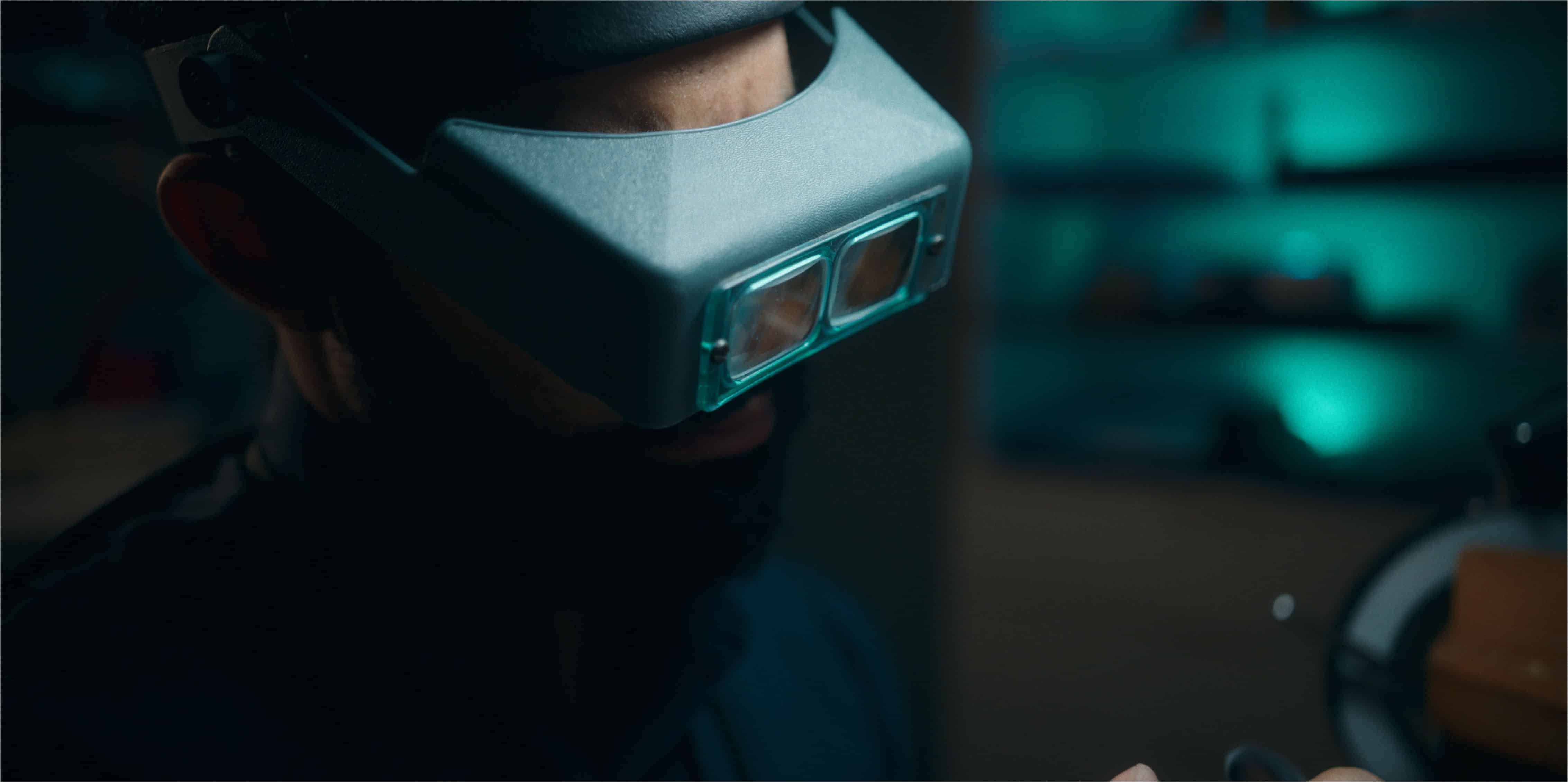 Jeweler working with a magnifying visor in the Monica Varela workshop